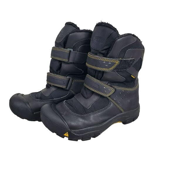 Keen Big Kid Insulated Snow Boots Size 5 200g Black Winter High Tall Kalamazoo - Picture 2 of 9